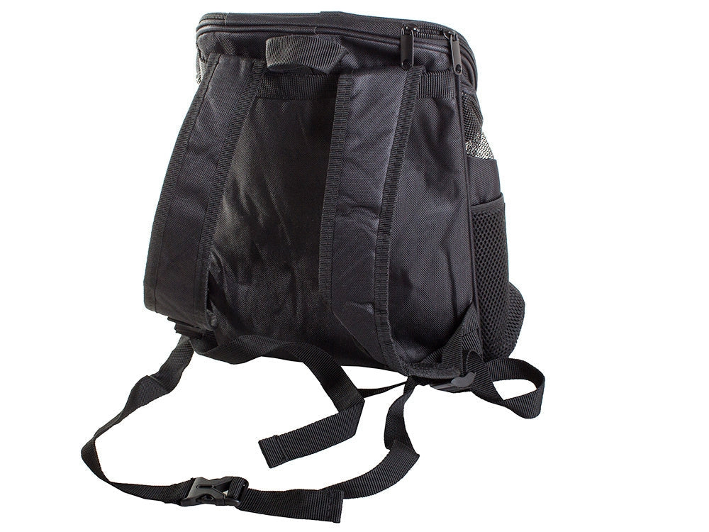 Transportryggsäck hund/katt nylon svart 33x30x25 cm max 10 kg