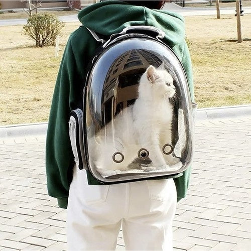 Transportväska för hund/katt 41x35x24 cm max 10 kg plexiglasfront