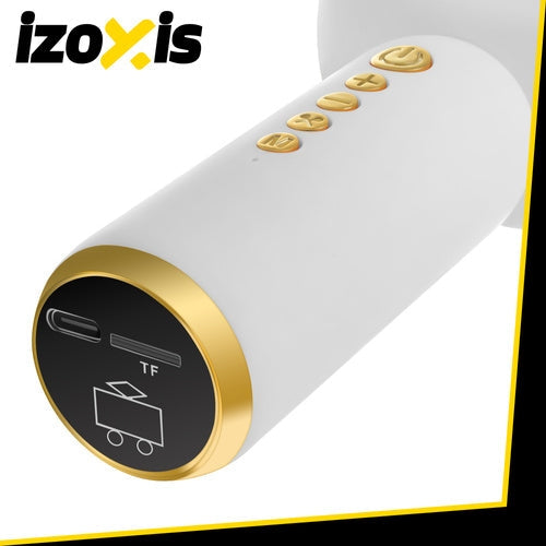 Trådlös karaoke mikrofon för barn Bluetooth 5.1 5W LED vit