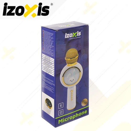 Trådlös karaoke mikrofon för barn Bluetooth 5.1 5W LED vit