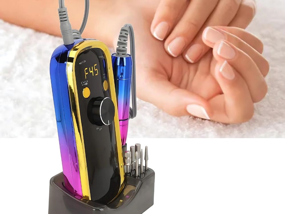 Trådlös nagelfräs 36W 45000 rpm med 6 bits och laddare