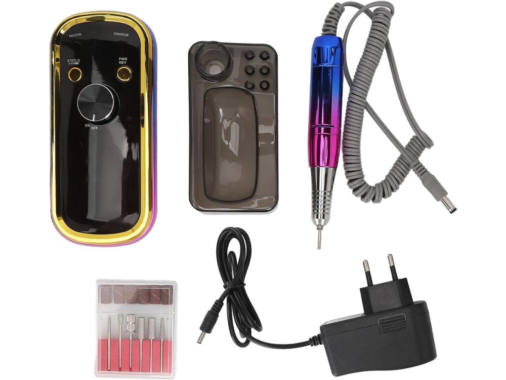 Trådlös nagelfräs 36W 45000 rpm med 6 bits och laddare