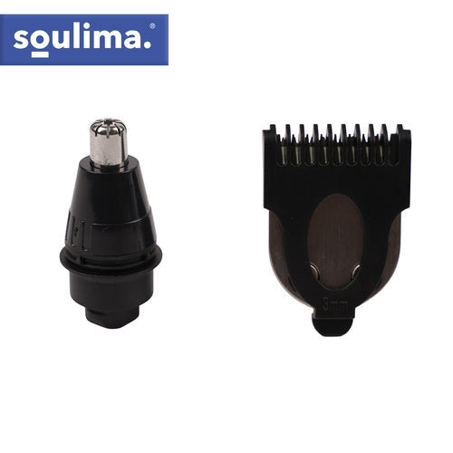 Trådlös skäggtrimmer/rakapparat 6-i-1 med näs- och örontrimmer IPX6