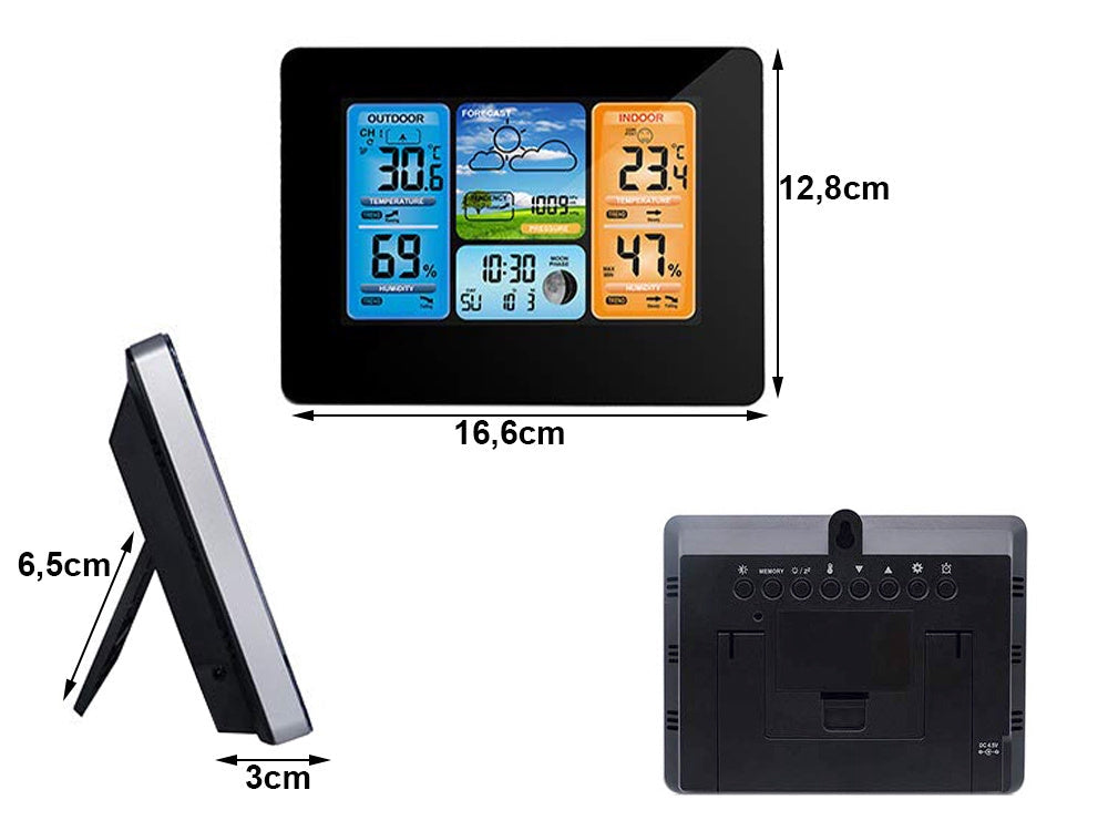 Trådlös väderstation med extern sensor LCD termometer/hygrometer