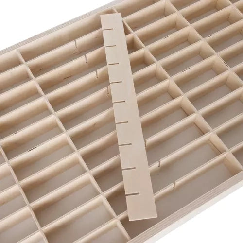 Trähylla för leksaksbilar 80 fack plywood furu 78,5x40 cm