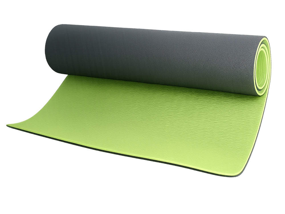 Träningsmatta yoga 183x60 cm 0,6 cm skum grön med bärväska