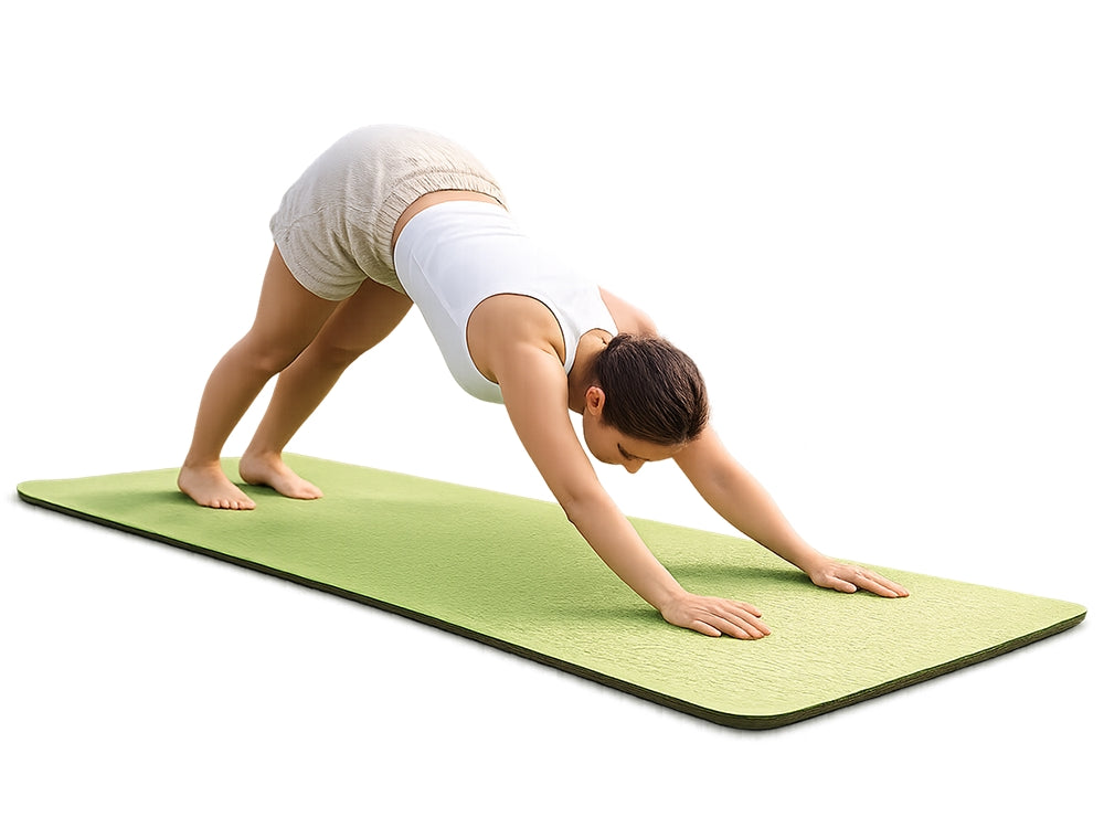 Träningsmatta yoga 183x60 cm 0,6 cm skum grön med bärväska