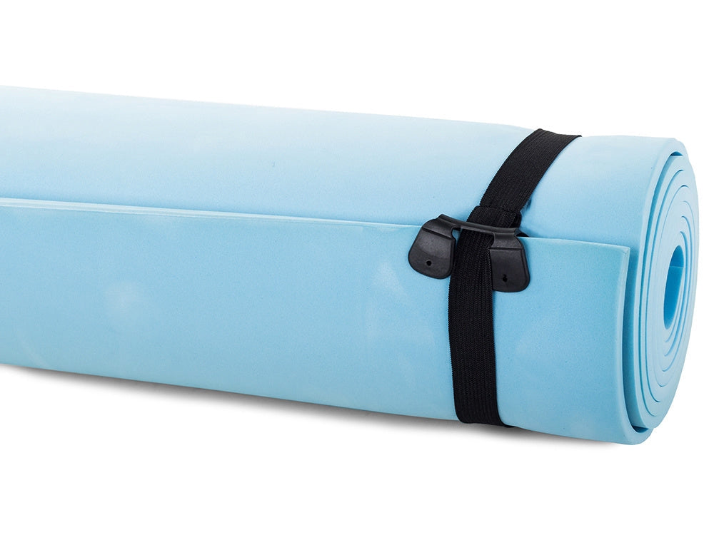 Träningsmatta/yogamatta 50x180 cm 0,5 cm blå med bärremmar