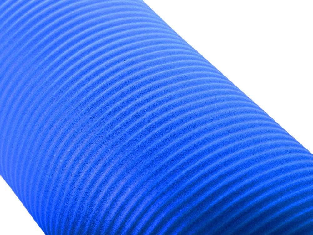 Träningsmatta yoga/pilates 180x60 cm 1 cm NBR-skum blå med bärrem