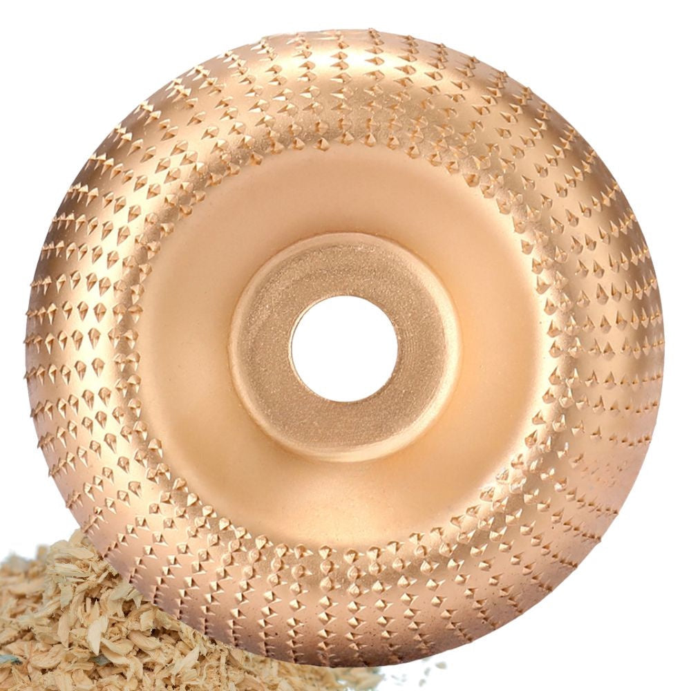 Träslipskiva konvex tungstenkarbid 125 mm hål 25 mm guld