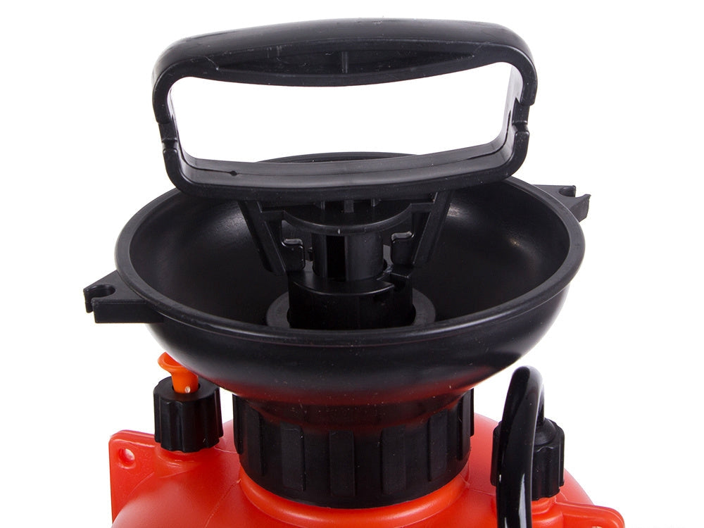 Tryckspruta 10 liter med lans 55 cm justerbart munstycke orange