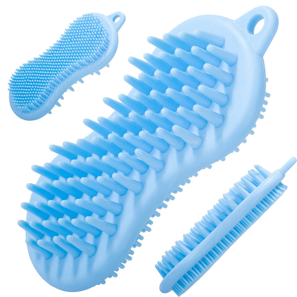 Tvättsvamp silikon med massagefunktion 13,5x6,5 cm blandade färger