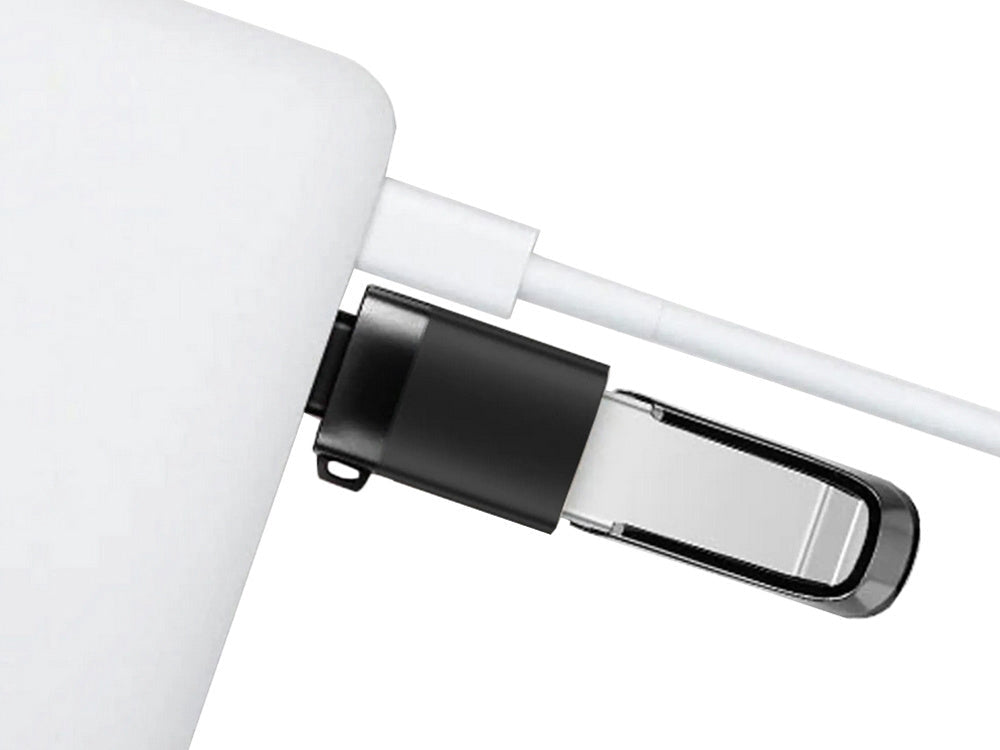 USB-C till USB-A 3.0 OTG-adapter svart 1,5x3 cm med lanyard