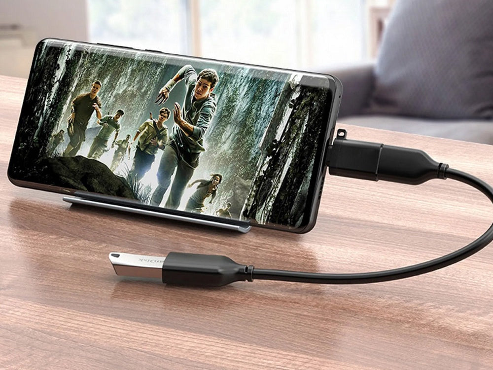 USB-C till USB-A 3.0 OTG-adapter svart 1,5x3 cm med lanyard