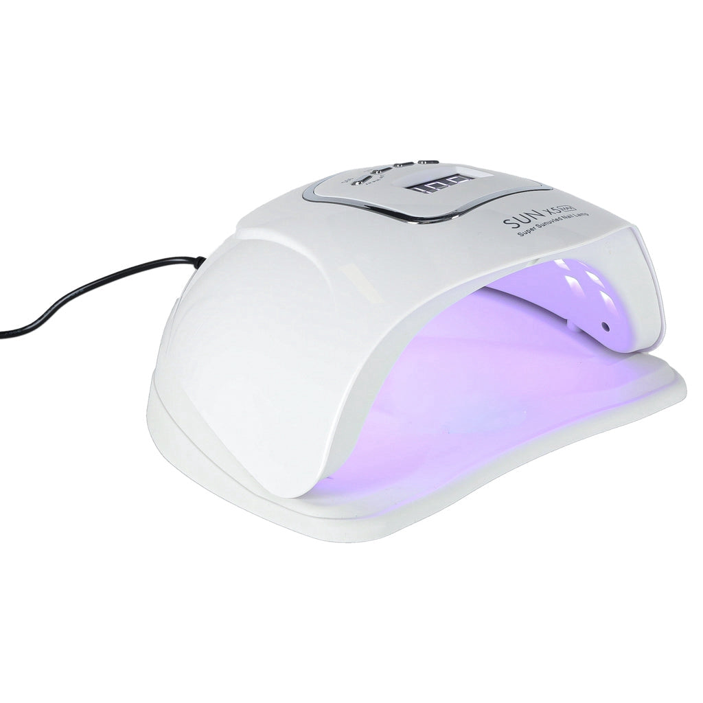 UV LED nagellampa 150W 45 LED med timer & rörelsesensor vit