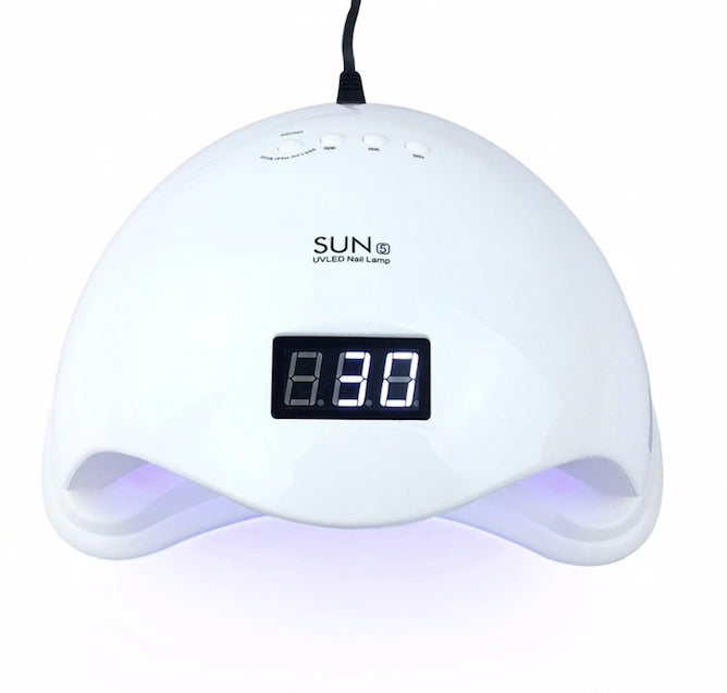 UV/LED nagellampa 48W med sensor och timer 10/30/60s vit