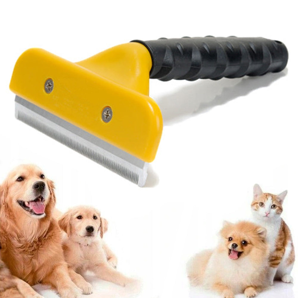 Underullskam 10 cm 87 tänder rostfritt stål/gummi gul/svart