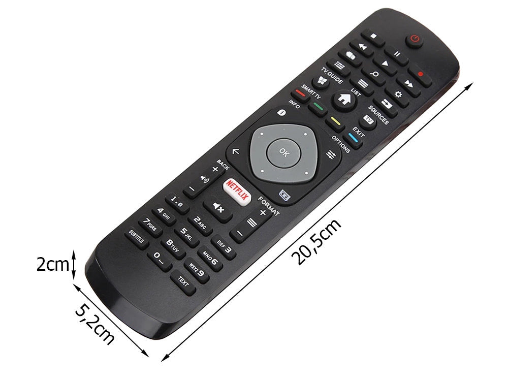 Universell fjärrkontroll för Philips TV, svart, 20,5 cm