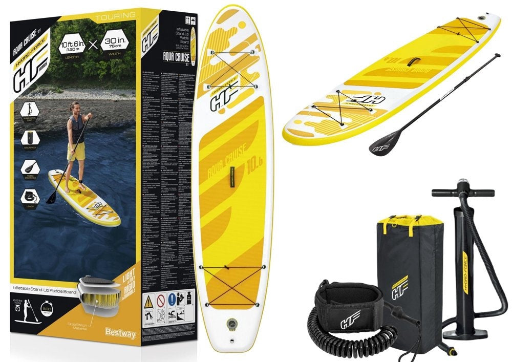 Uppblåsbar SUP 320x76x12 cm med kajaksits, paddel, pump och ryggsäck