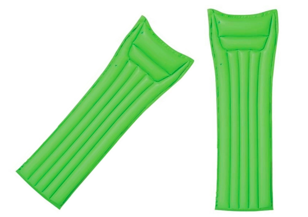 Uppblåsbar badmadrass 183x69 cm med kudde PVC max 90 kg