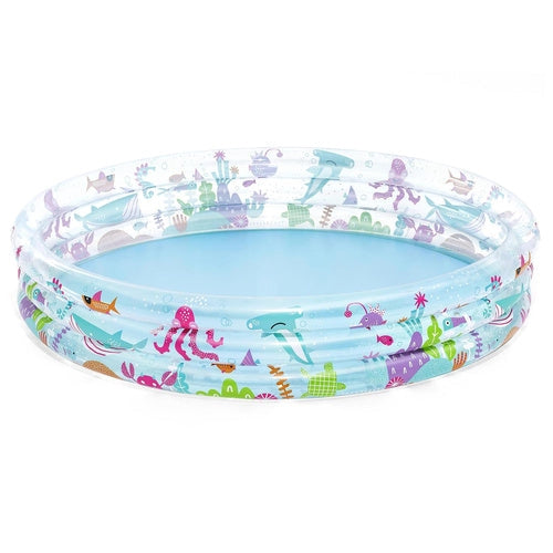 Uppblåsbar barnpool rund 188x33 cm 480 l PVC flerfärgad 3+