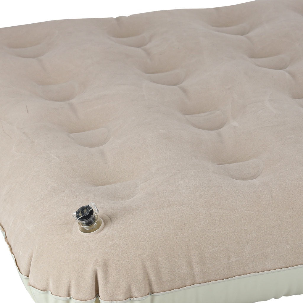 Uppblåsbar barnsäng 140x90 cm med pump, grå med stjärnor