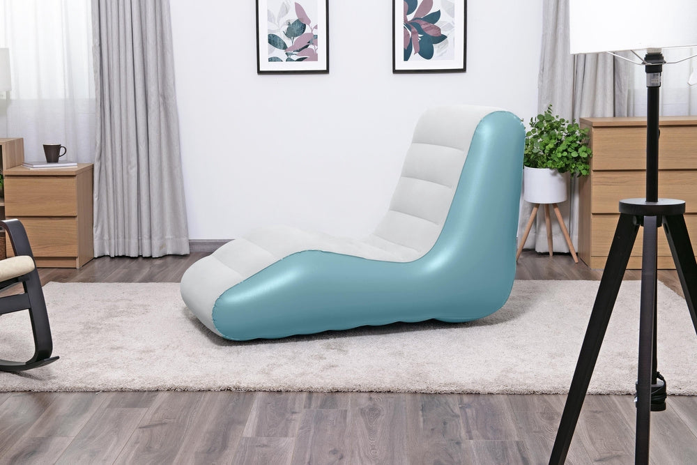 Uppblåsbar fåtölj PVC 133x79x88 cm för inomhus- och utomhusbruk