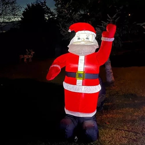 Uppblåsbar jultomte 180 cm med LED och pump IP44 utomhus