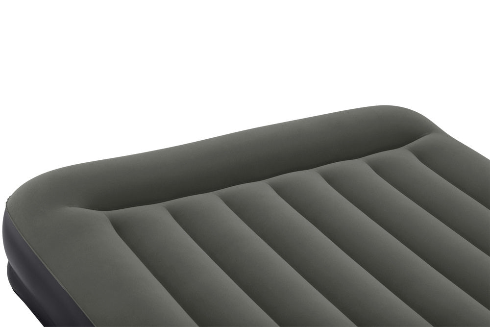 Uppblåsbar luftmadrass 203x152x36 cm med inbyggd kudde, max 300 kg