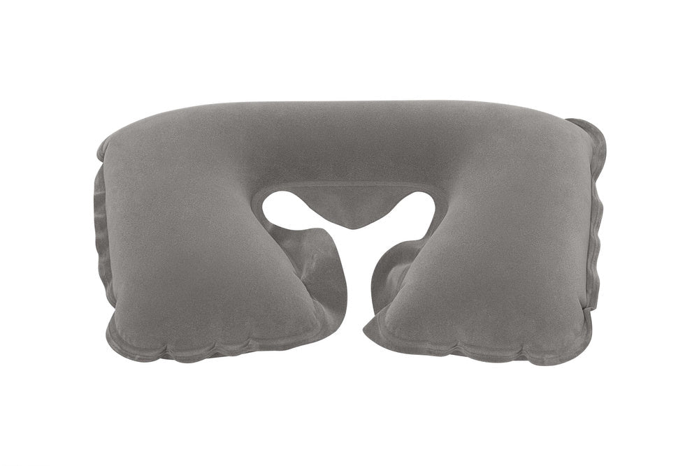 Uppblåsbar nackkudde resehuvudstöd 46x28 cm PVC velour
