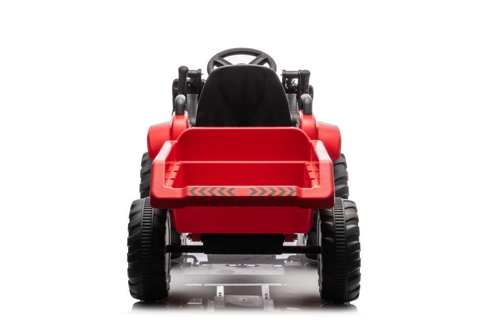 Uppladdningsbar eltraktor för barn med skopa BW-X002A röd