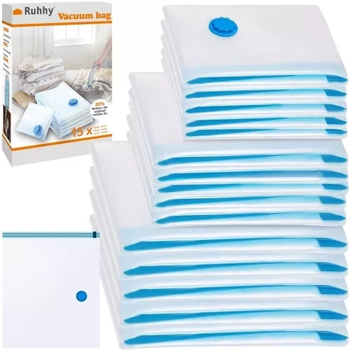 Vakuumpåsar 15-pack 50x70/60x80/70x100 cm för dammsugare