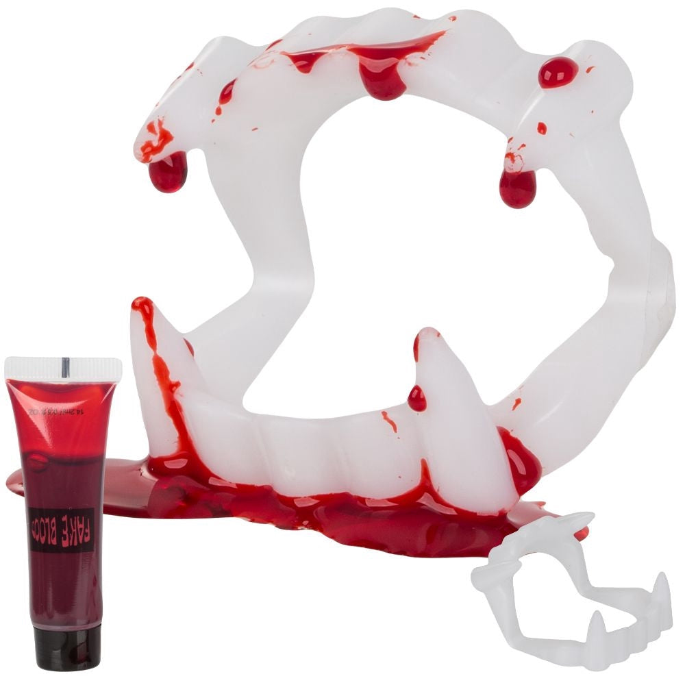 Vampyrtänder Halloween universal + fake blood 14 ml