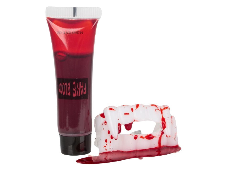 Vampyrtänder Halloween universal + fake blood 14 ml