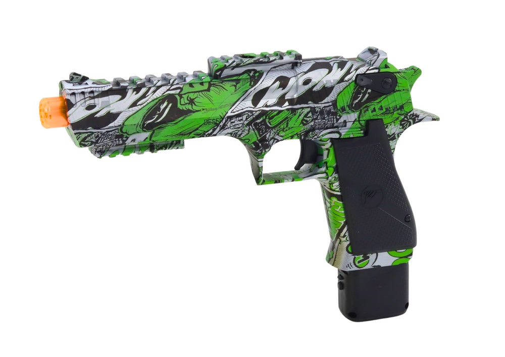 Vattenkulor & dartpistol 2-i-1 med sugproppsdarts, 2 darts, grön