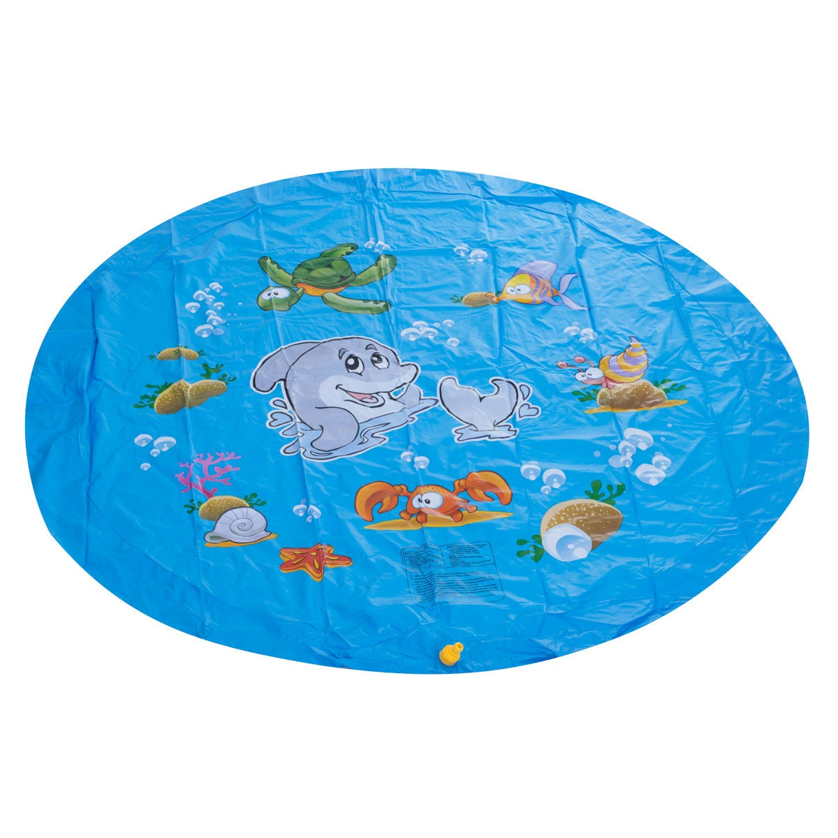 Vattenlekmatta splash pad med fontän 170 cm PVC anslutning trädgårdsslang