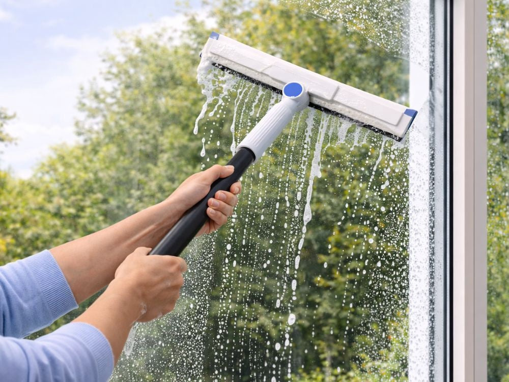Vattenskrapa 49 cm med teleskopskaft 61,5–144 cm + 1 överdrag