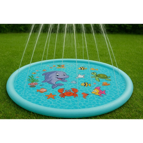 Vattensprinklermatta 150 cm i PVC, anslutning 1 tum till trädgårdsslang