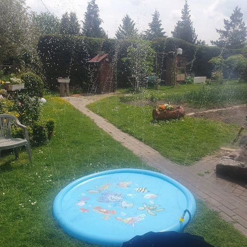 Vattensprinklermatta 150 cm i PVC, anslutning 1 tum till trädgårdsslang