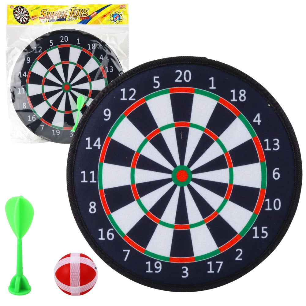 Velcro darttavla 28 cm med boll och dart, säker för barn