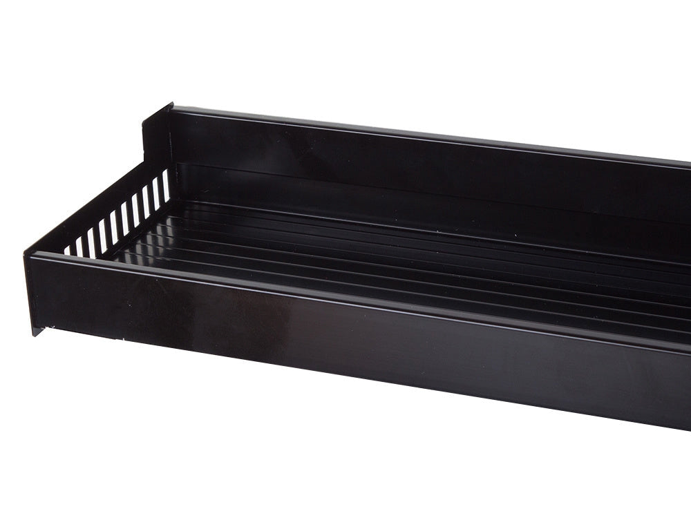 Vägghylla 30x13x5,5 cm pulverlackerad aluminium svart