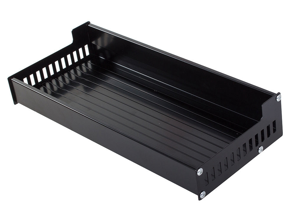 Vägghylla 30x13x5,5 cm pulverlackerad aluminium svart