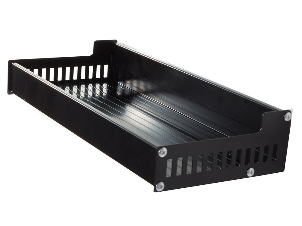 Vägghylla 30x13x5,5 cm pulverlackerad aluminium svart