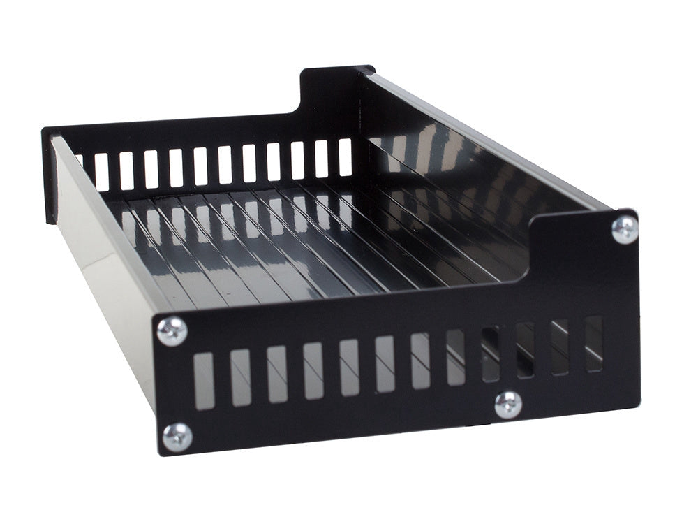 Vägghylla 30x13x5,5 cm pulverlackerad aluminium svart