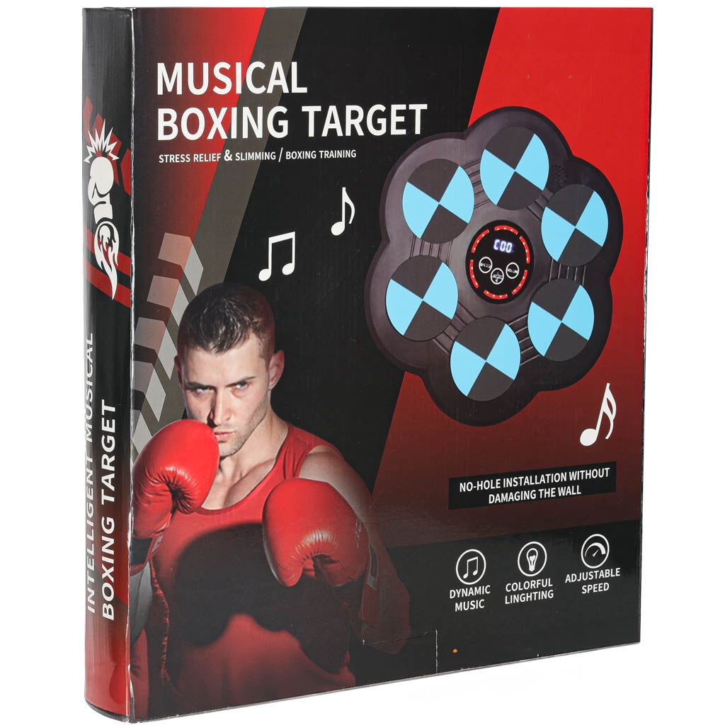 Väggmonterad boxningssköld med Bluetooth, LED och poängräkning, USB