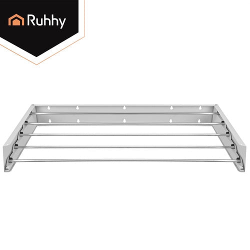 Väggmonterad klädtork 80 cm vikbar aluminium 20 kg belastning