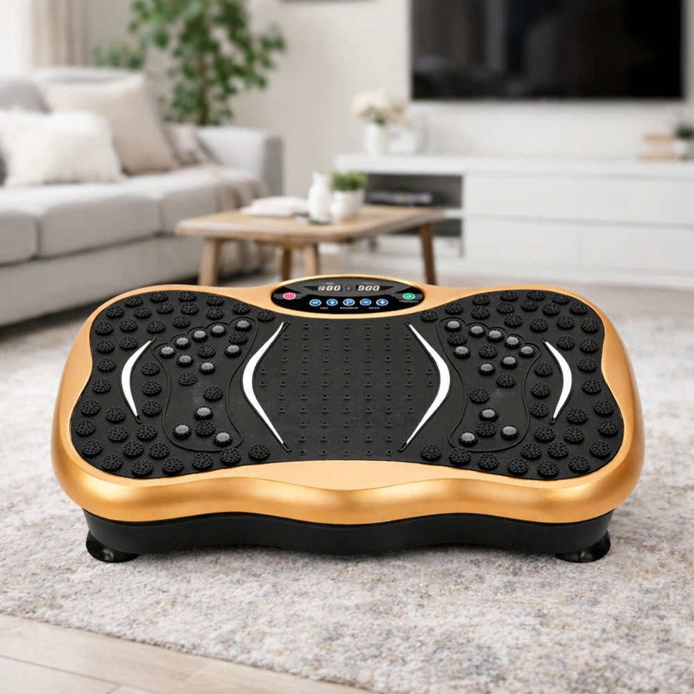 Vibrationsplattform för träning 120 nivåer Bluetooth 150 kg inkl. band
