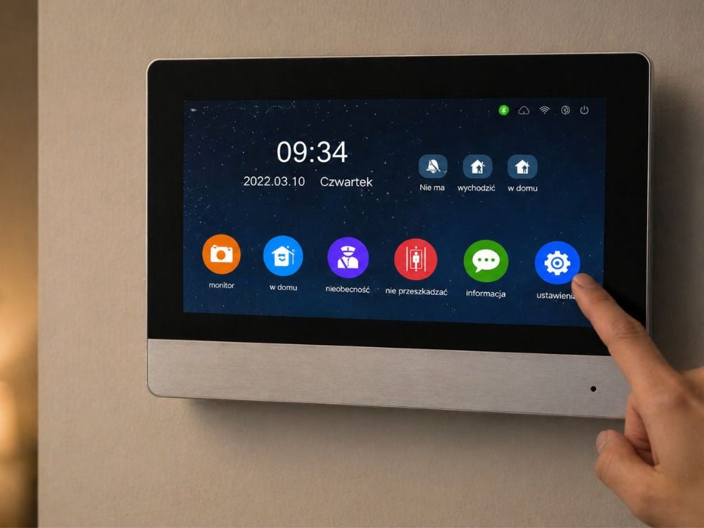 Videodörrtelefon 6" touchscreen 1080p WiFi Tuya med dörrlås/grindstyrning