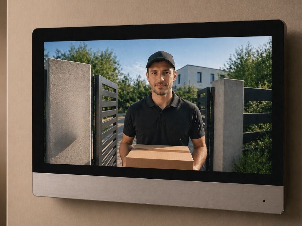Videodörrtelefon 6" touchscreen 1080p WiFi Tuya med dörrlås/grindstyrning