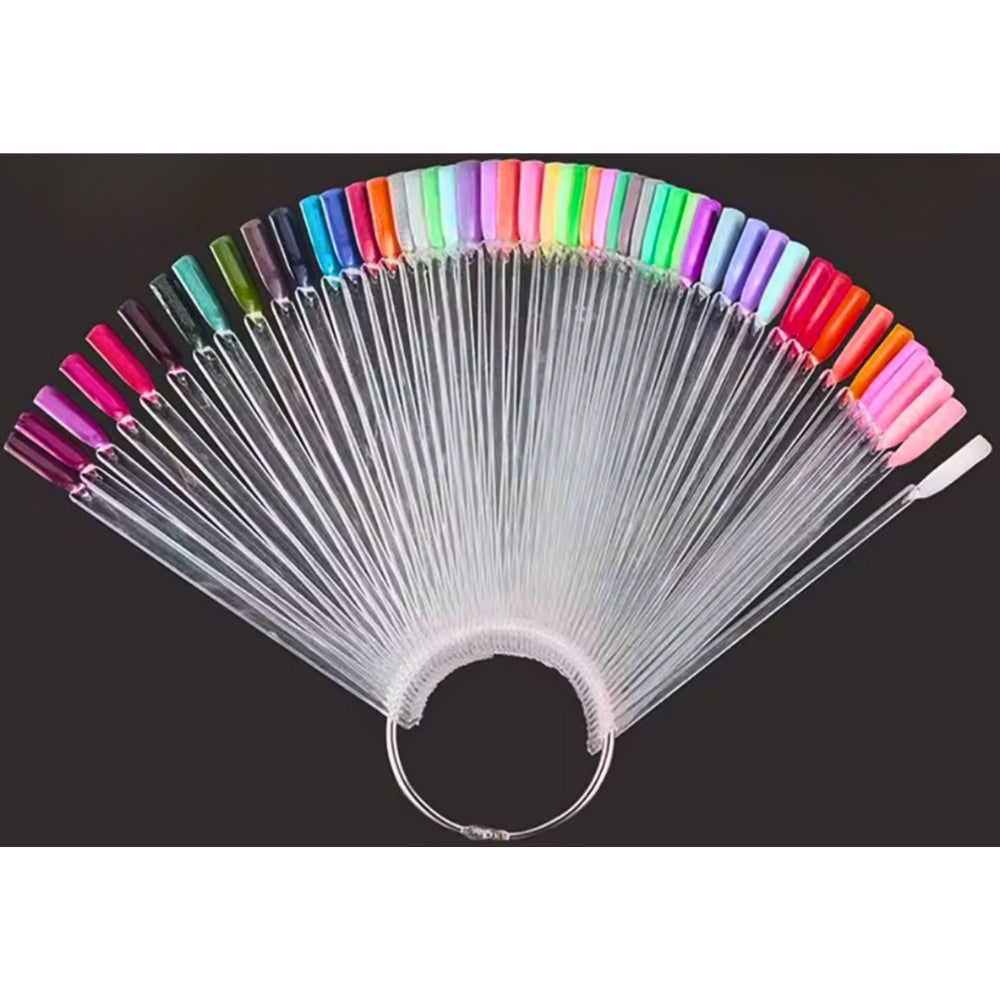 Visningstippar med Ring - 50 St Display prov för Nagellack - Nail Swatch Sticks